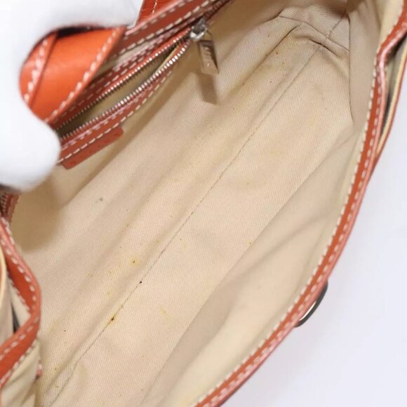 CELINE Shoulder Bag Leather Orange Auth EC246 - Picture 13 of 16